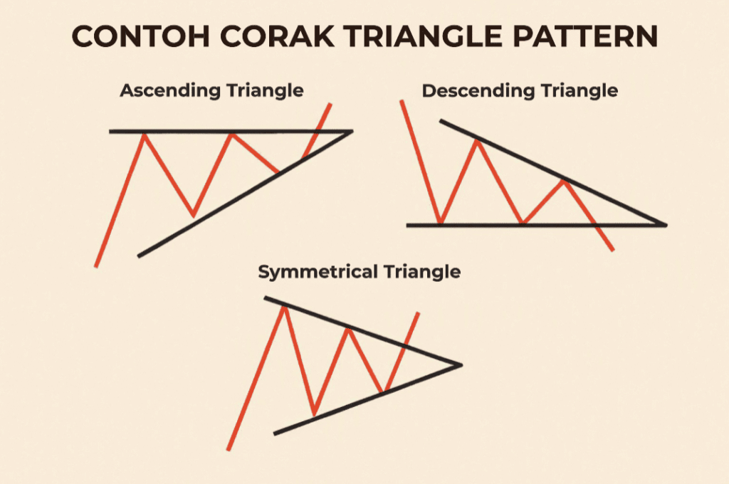 Contoh Corak Triangle Chart Pattern