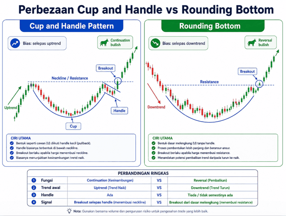 Beza Handle and Cup pattern dan Rounding Bottom Pattern